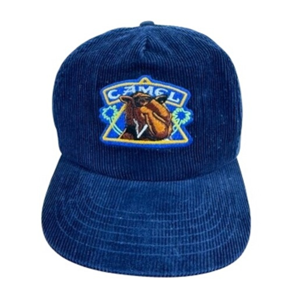Vintage Smoking Camel Joe Corduroy Snapback Hat Mens Joe Camel Patch Cap